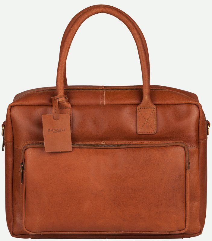 Burkely - Fundamentals Vintage Mitch Worker - Laptoptas - Cognac - Leer