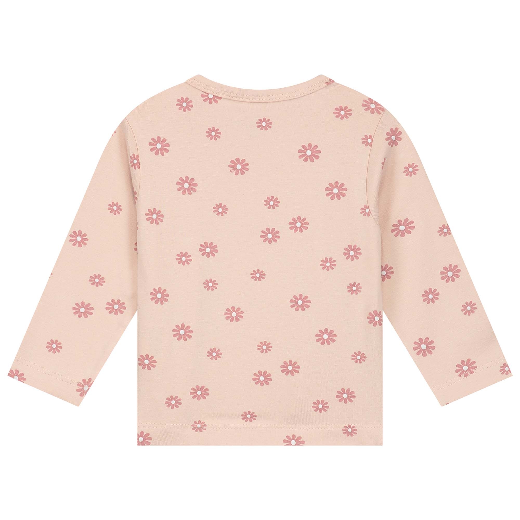 prénatal newborn shirt lange mouwen tekst roze