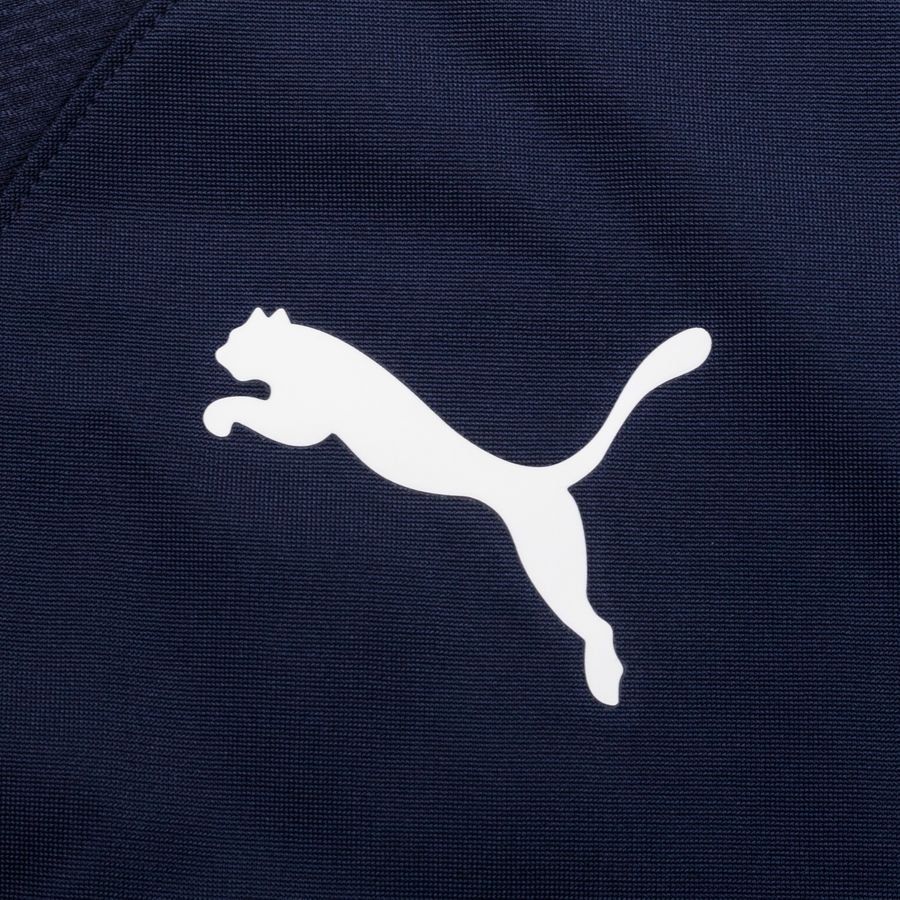 PUMA Maillot d'Entraînement teamLIGA Fermeture Éclair 1/4 - Bleu Marine/Blanc