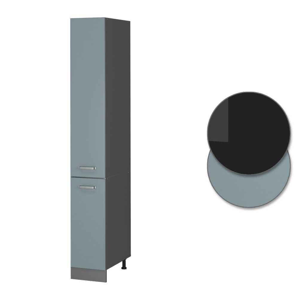 Vicco Apothekerhochschrank Küchenschrank R-Line Solid Anthrazit Blau Grau 30 cm modern