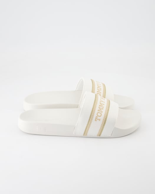 Tommy Hilfiger Poolslide Pantoletten in Weiß