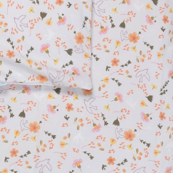 Bink Bedding Saar Boxkleed - 80 x 100 cm - Bloemen en Vogels