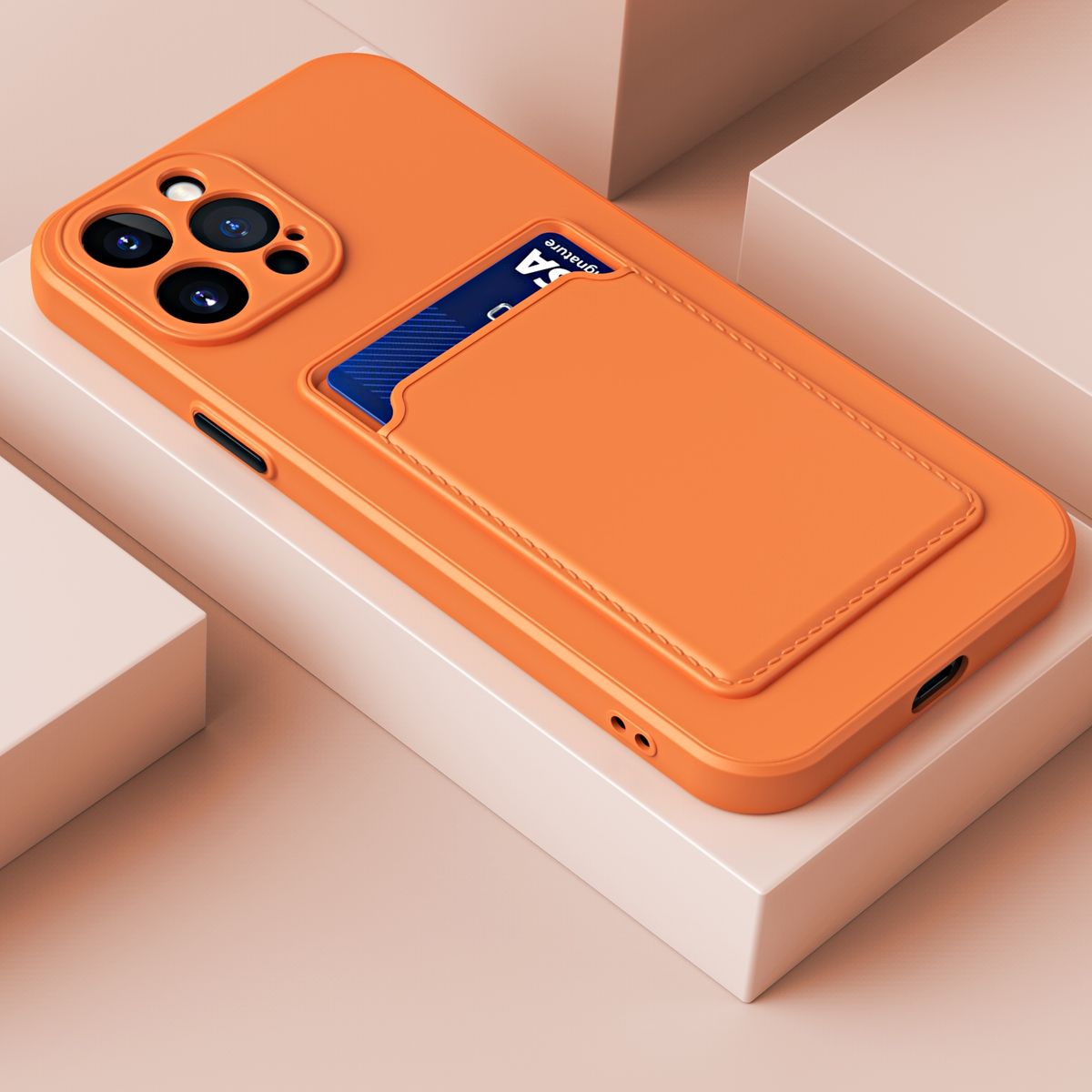 Schutz Handy Hülle für Apple iPhone 15 Pro Max Case Back Cover Etuis Kartenfach