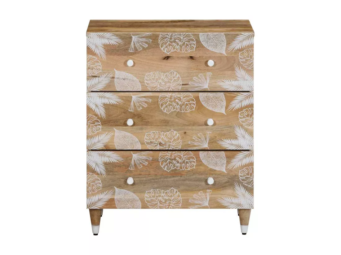 Buffet 60x33,5x75 cm bois de manguier massif