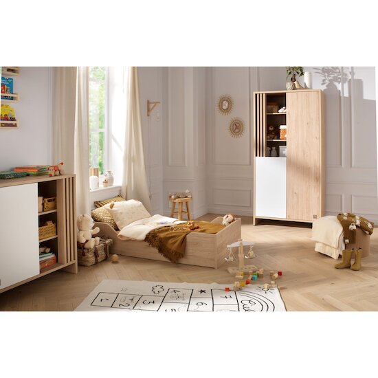 Tokyo Little Big Bed   Chêne Suave        70 x 140 cm   de               Sauthon Baby's Sweet Home