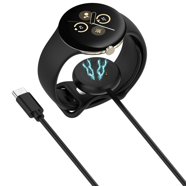 (1m) USB C auf Google Pixel Watch 2 Magnetisches Ladekabel - Weiss