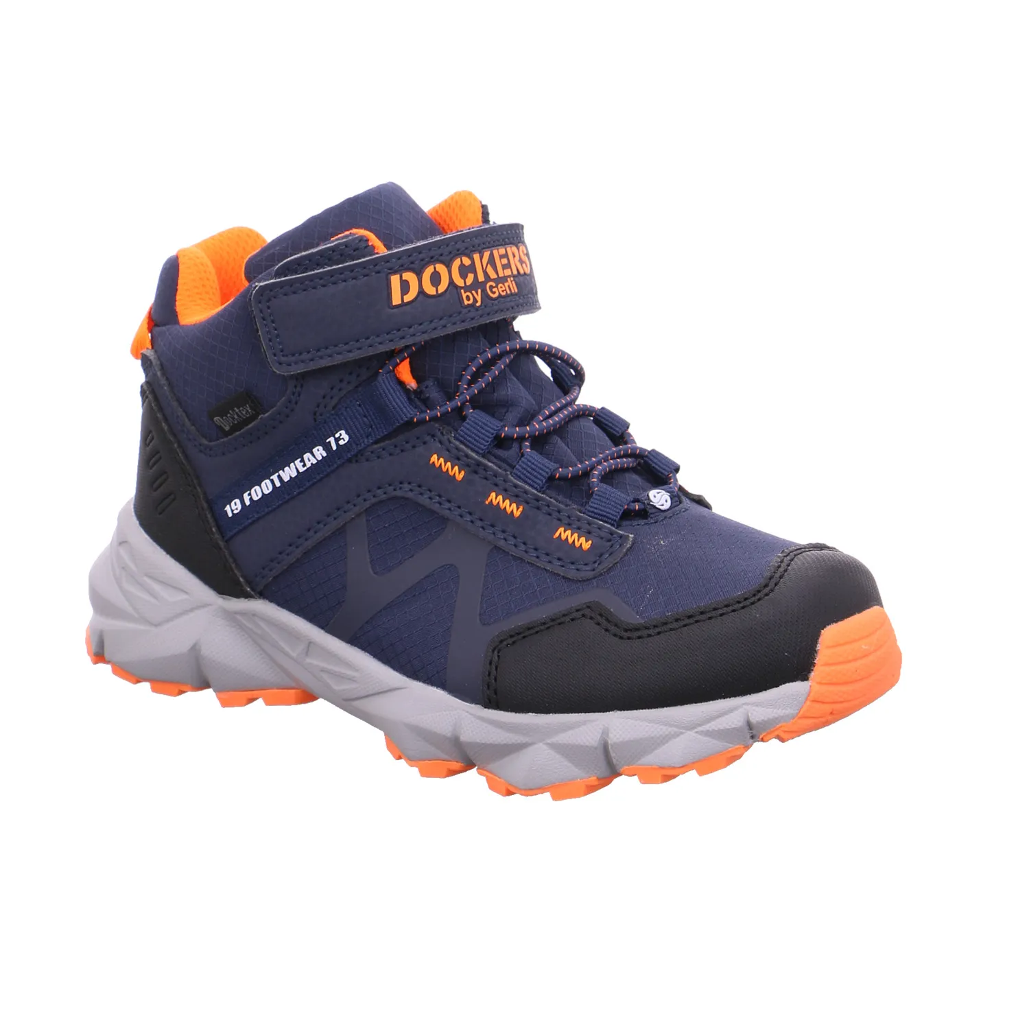 DOCKERS Kleinkinder-Halbschuh Klett Blau Lederimitat  Boot