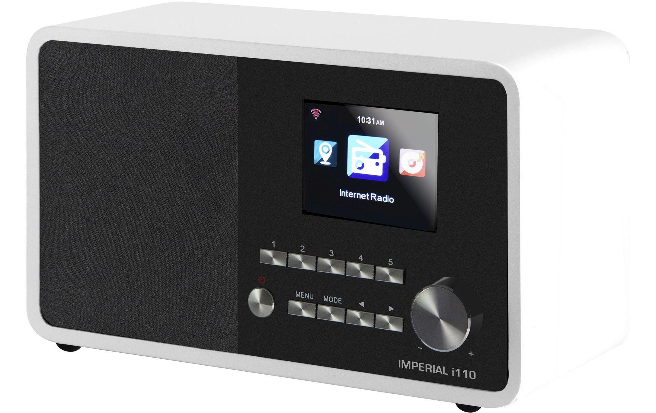 Internet Radio i110 WeissInternetradio mit Wettervorhersage