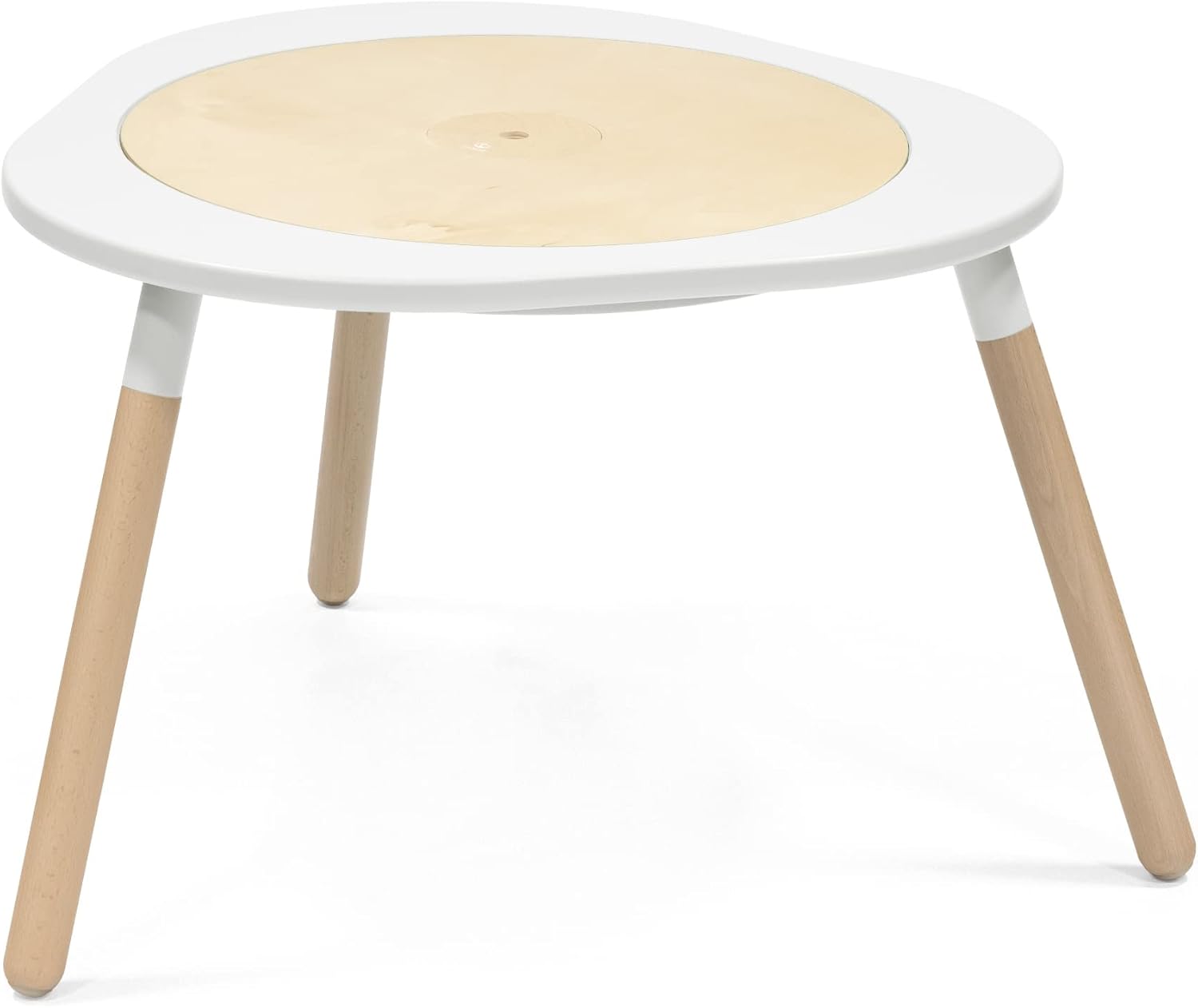 Stokke MuTable, White - 2023 Neugestaltung - Multifunktionaler Kinderspieltisch - Inklusive DREI doppelseitiger Spielscheiben - Geeignet ab 18 Monaten bis 8 Jahre