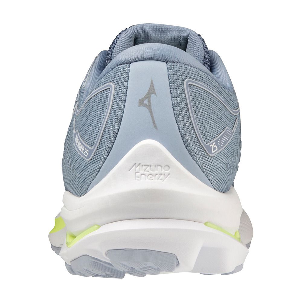 Mizuno WAVE RIDER 25 - Chaussures running Femme heather/white/neolime