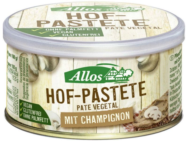 Allos Bio Hof Pastete Champignon Dose 125 g Bio Hof Pastete Champignon