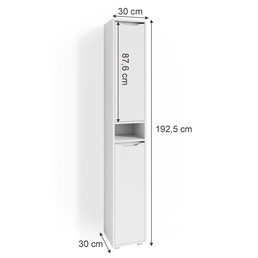 Vicco Badschrank Hochschrank Badezimmerschrank Ruben Badregal Badmöbel 7 Fächer