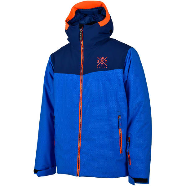 Veste de ski WATTS LINE JR CARBON BLUE ASTER