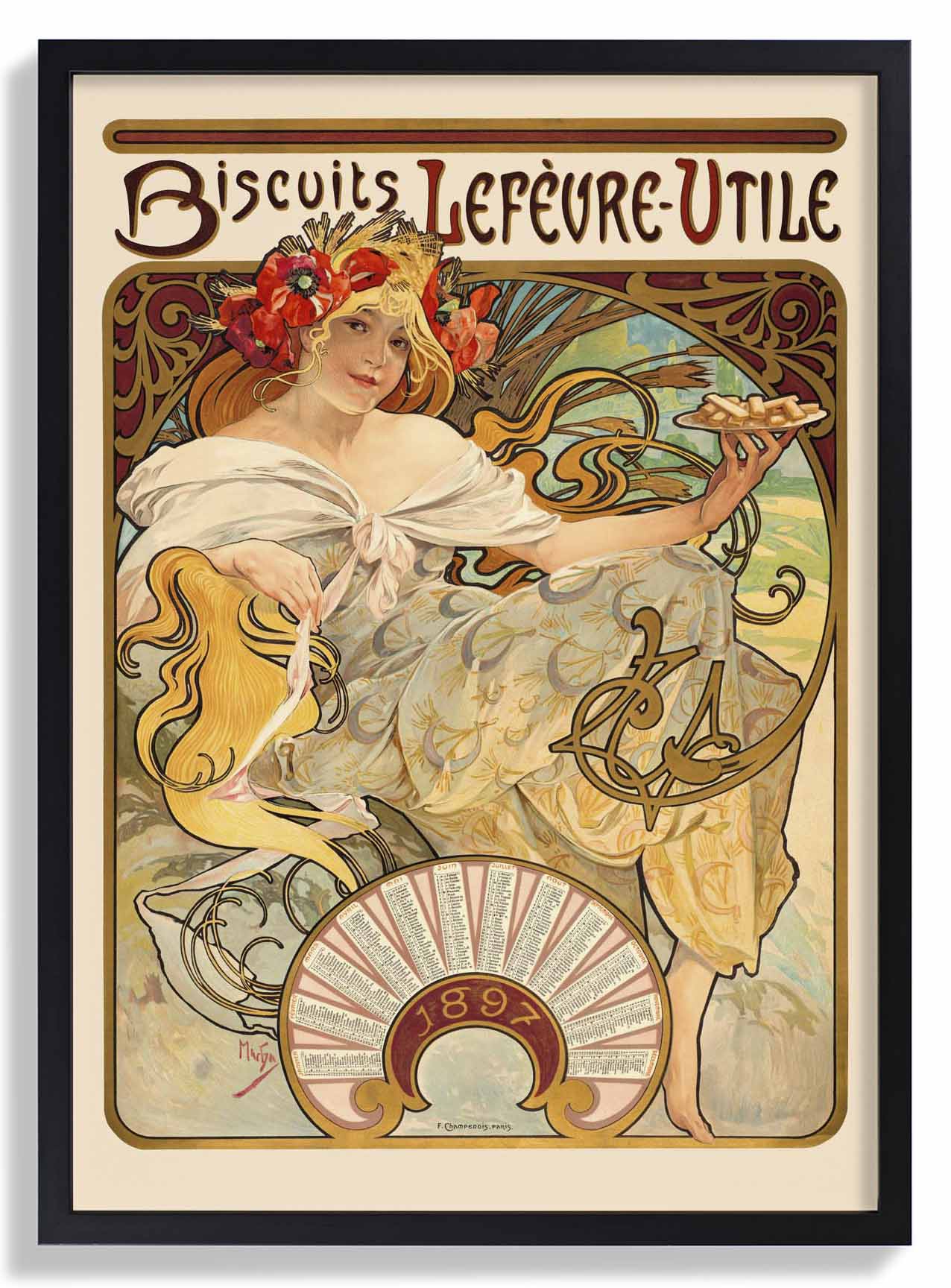 Kekse Lefèvre Utile von Alphonse Mucha