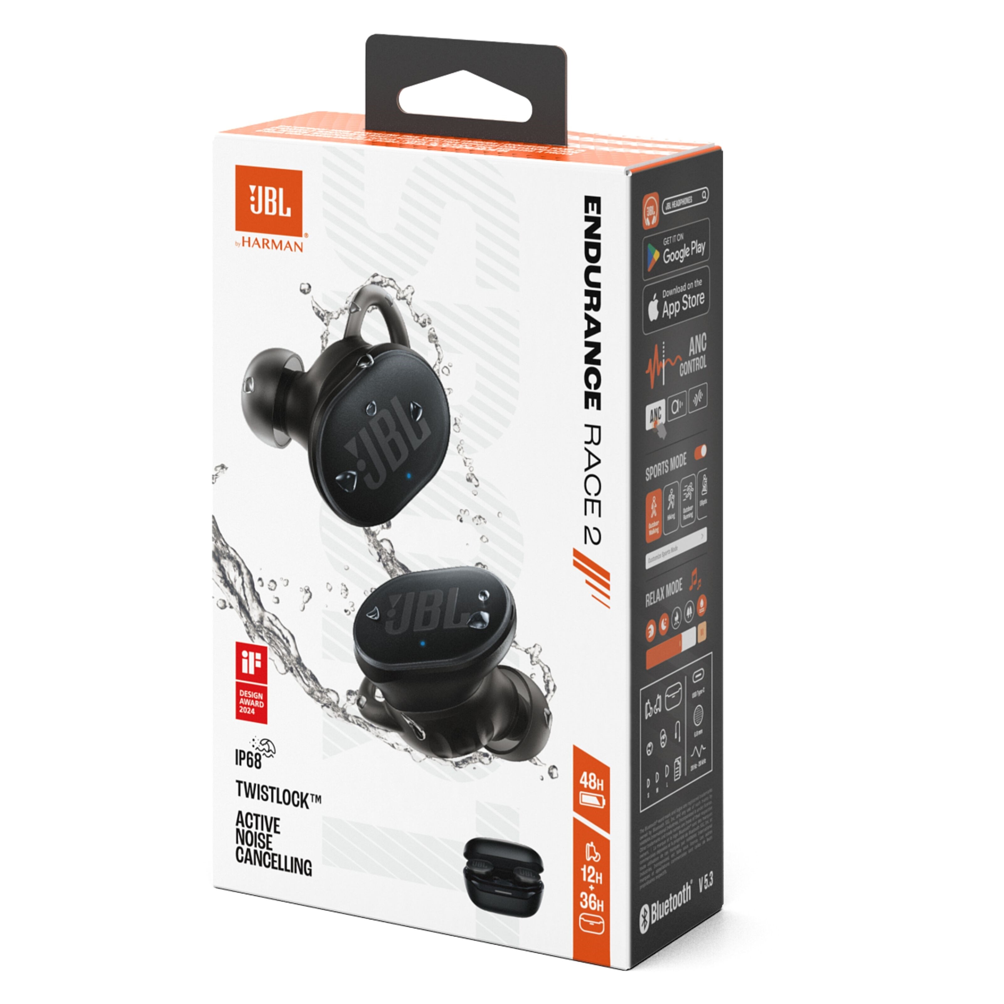 JBL Endurance Race 2 Svart