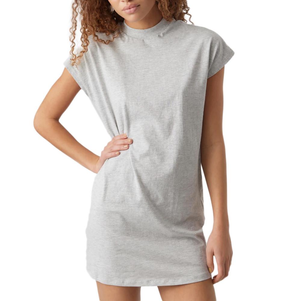 Vero Moda Robe T-Shirt Grise Femme Vero Moda Turtle