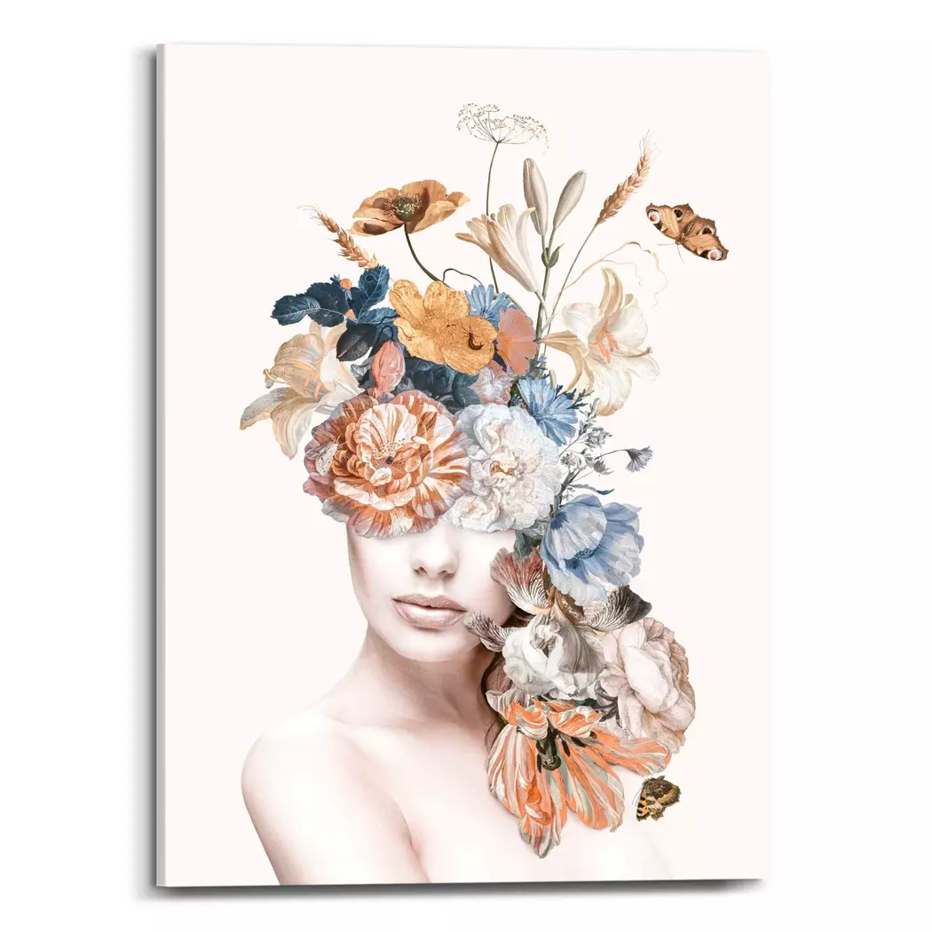 Wandbild 50 x 70 cm Floral Lady Glamour