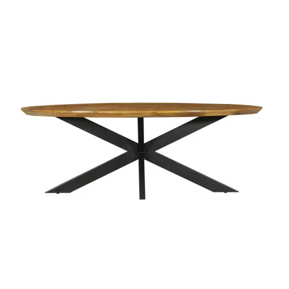 Eettafel Ovaal Naturel Mangohout - 300x110x76cm - Brandy