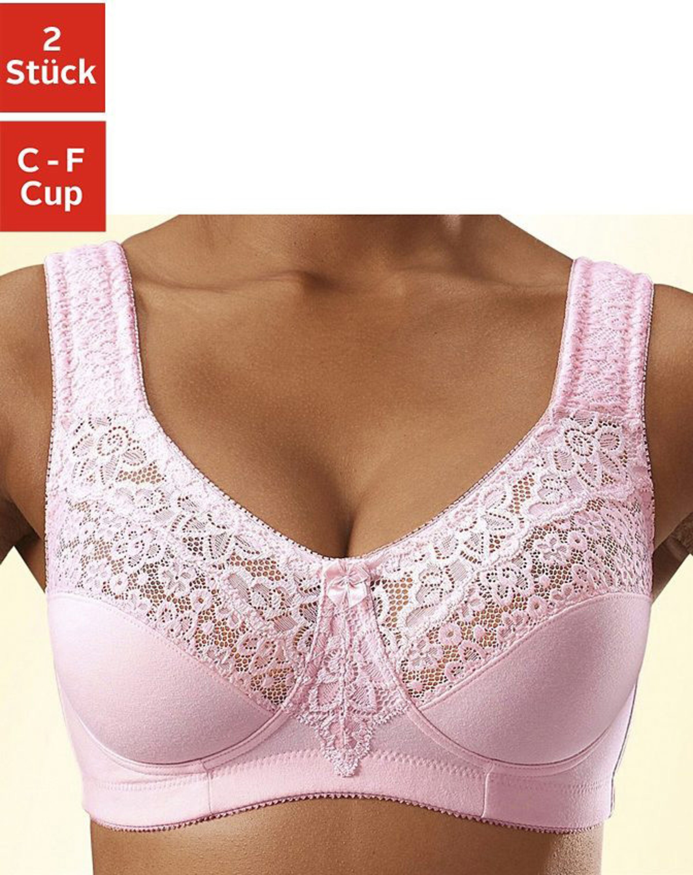 petite fleur Entlastungs-BH in rosé+weiß