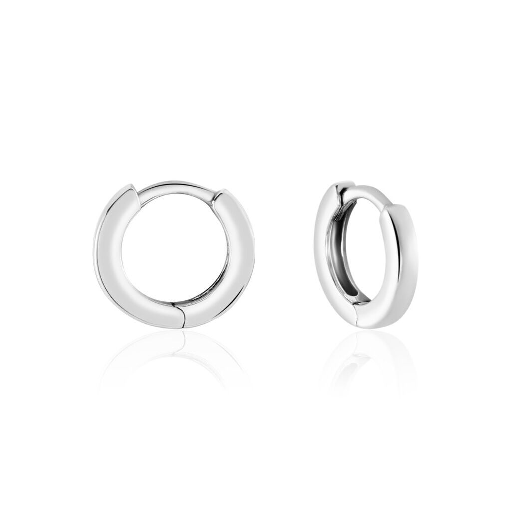 Créoles Argent Blanc Eleanora
