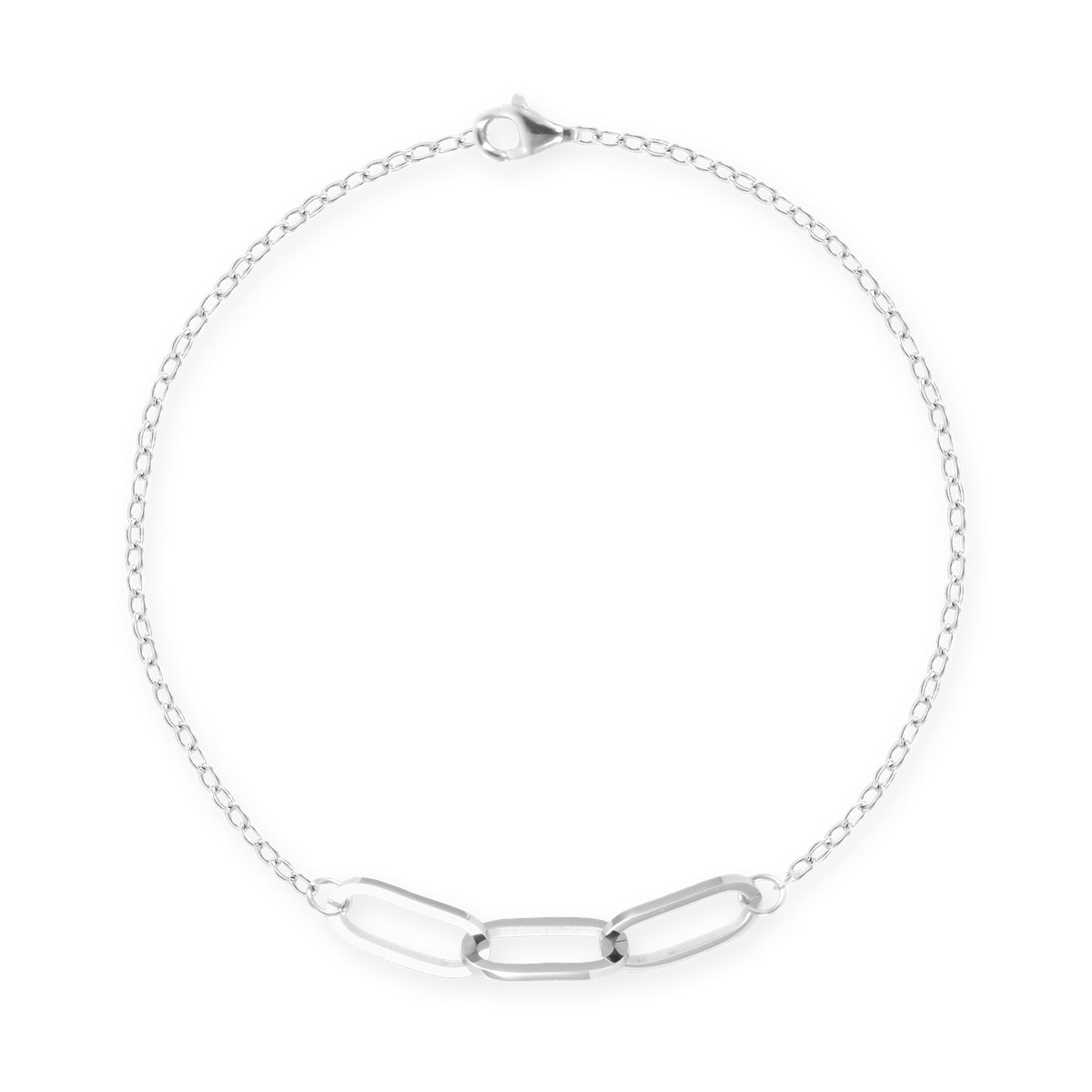 Bracelet en acier argenté