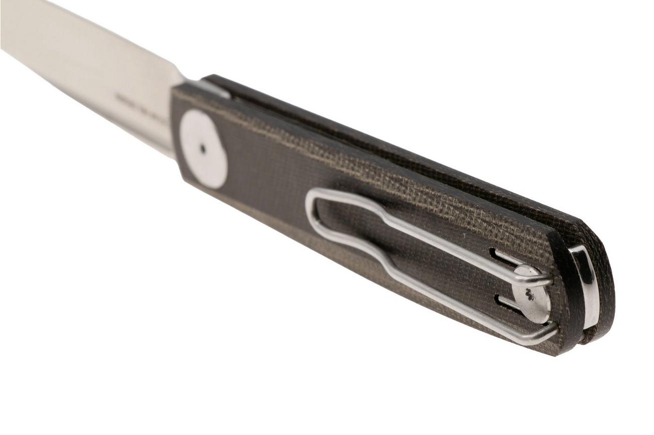 Real Steel G-Slip Compact 7865BM Satin VG10, Brown Micarta, zakmes, Ostap Hel design