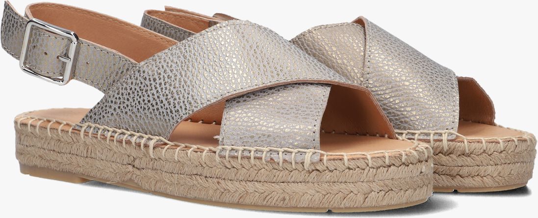 gouden via vai platte sandalen mondi isabella