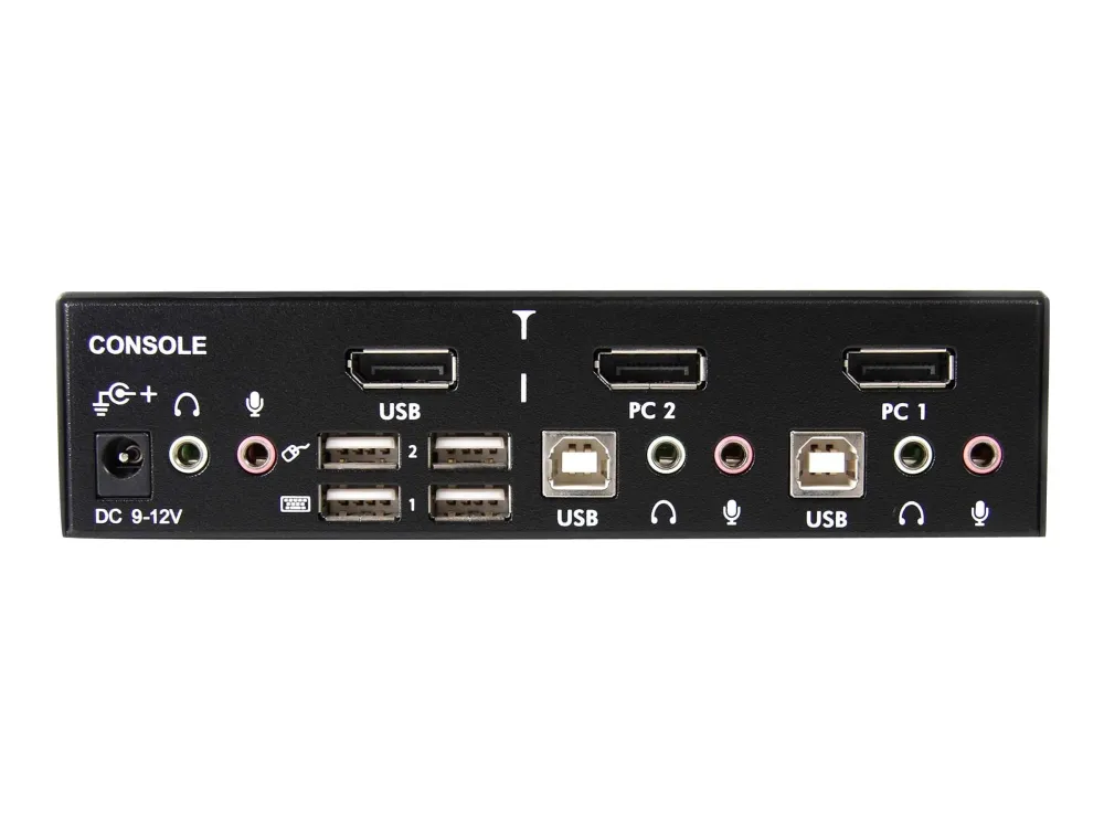 StarTech.com 2 Port DisplayPort KVM Switch - 2560x1600 @60Hz - Dual Port DP USB, Keyboard, Video, Mouse Switch Box w/ Audio for Computers and Monitors (SV231DPUA) - KVM / audio-switch - 2 x KVM / audio - 1 lokalbruger - desktop - for P/N: DP4N1USB6,
