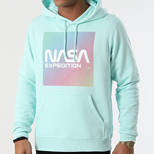 Sweat Capuche Gradient Block Vert Menthe