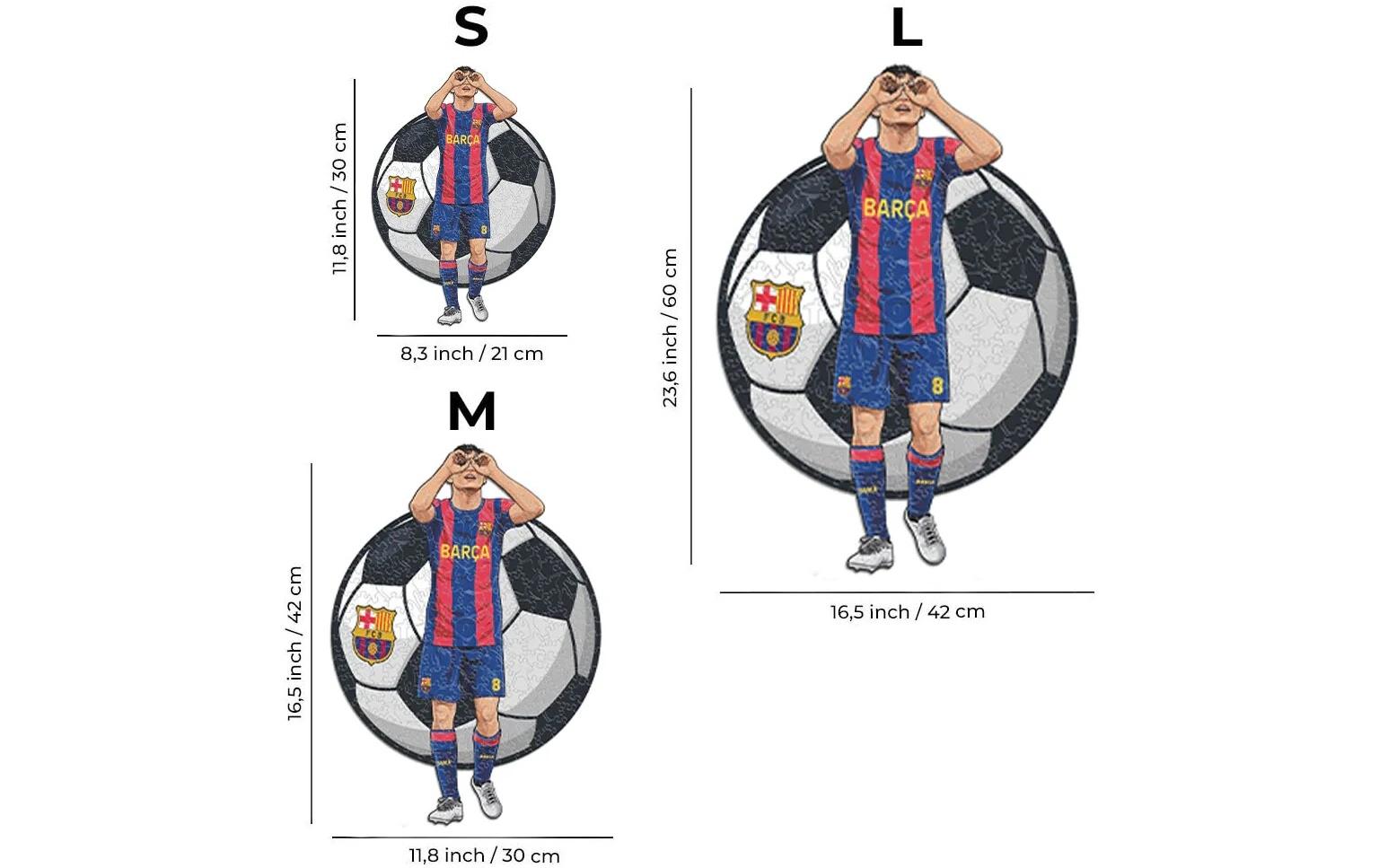 FC Barcelona – PedriOffizielles Holzpuzzle, Grösse M