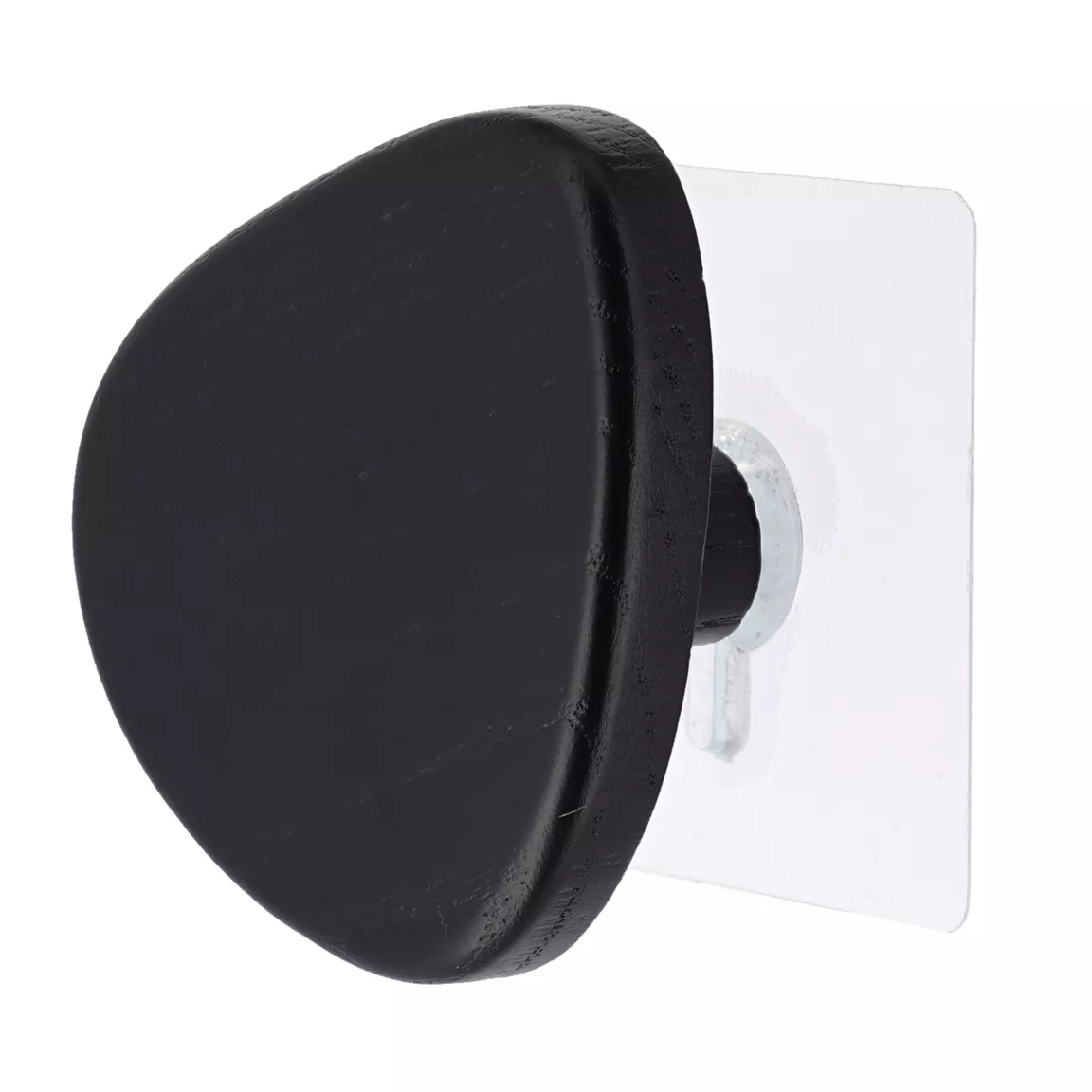 Patère murale adhésive (D9,5 cm) Galet Noir