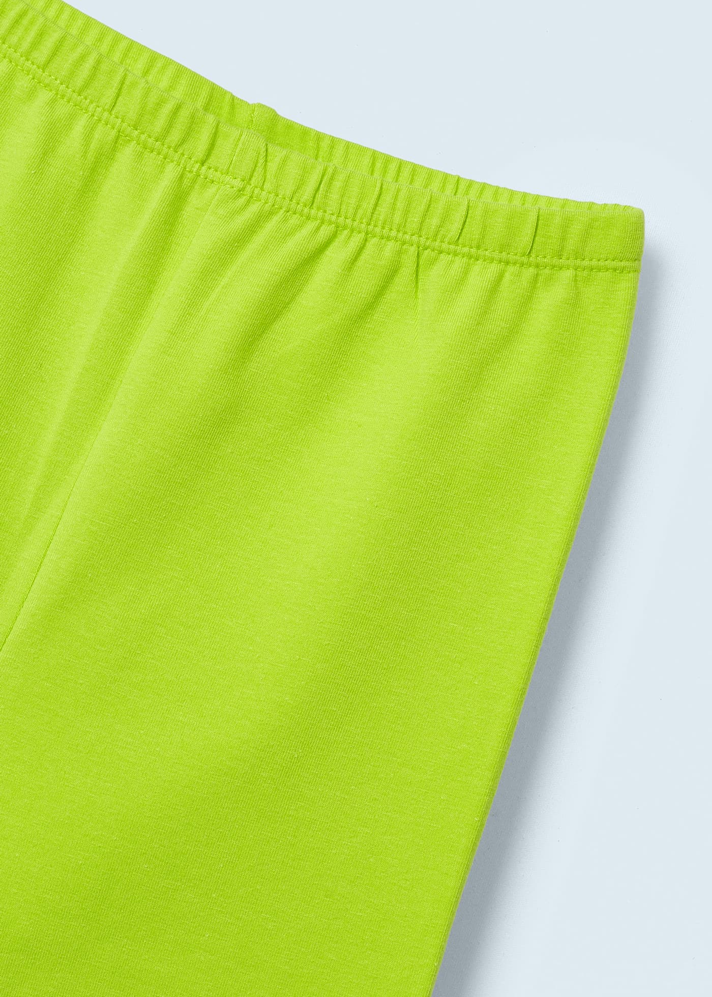 Conjunto de duas peças com calça legging capri de algodão para meninas