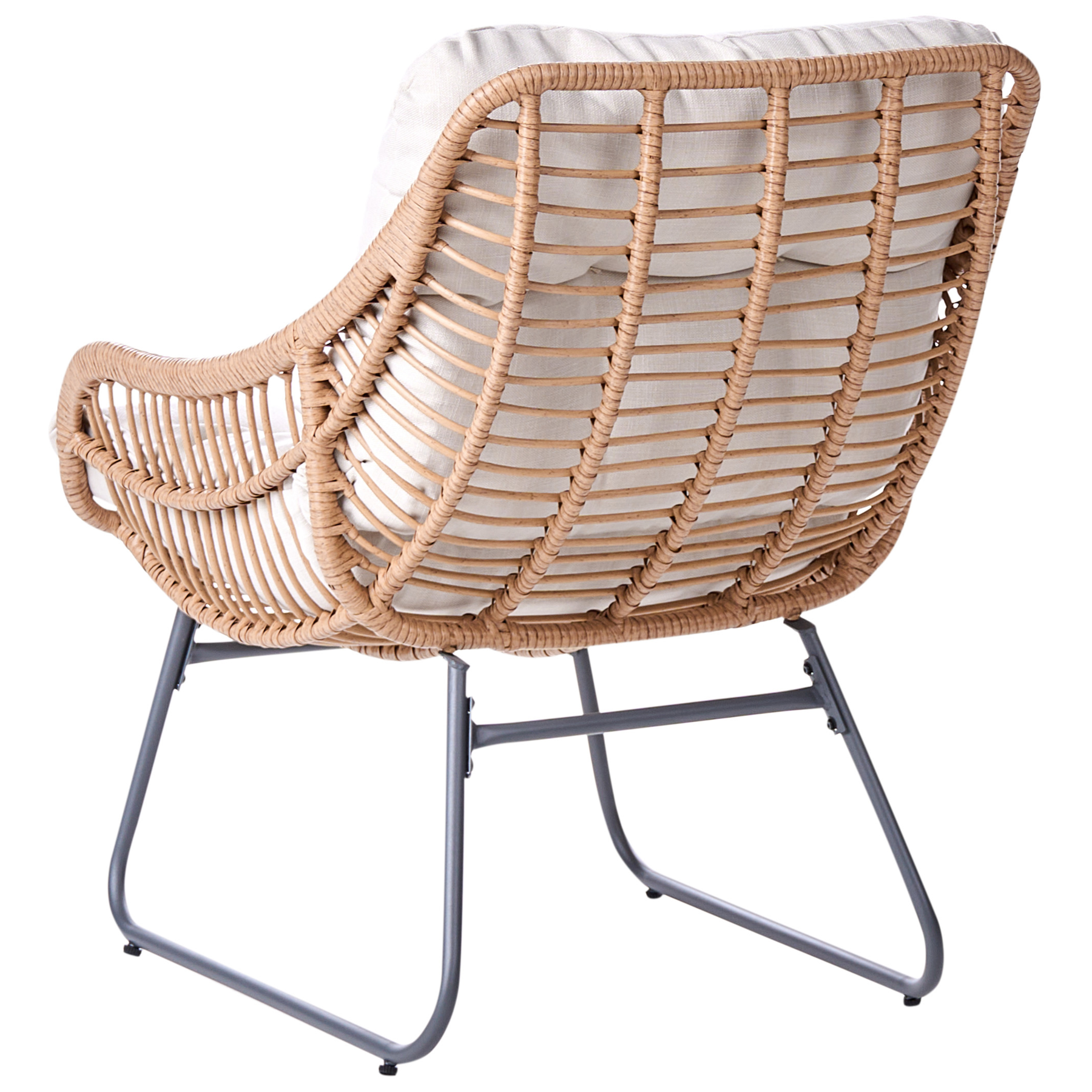 Beliani - MESTRE - Tuinstoel  - Lichtbeige - PE rotan