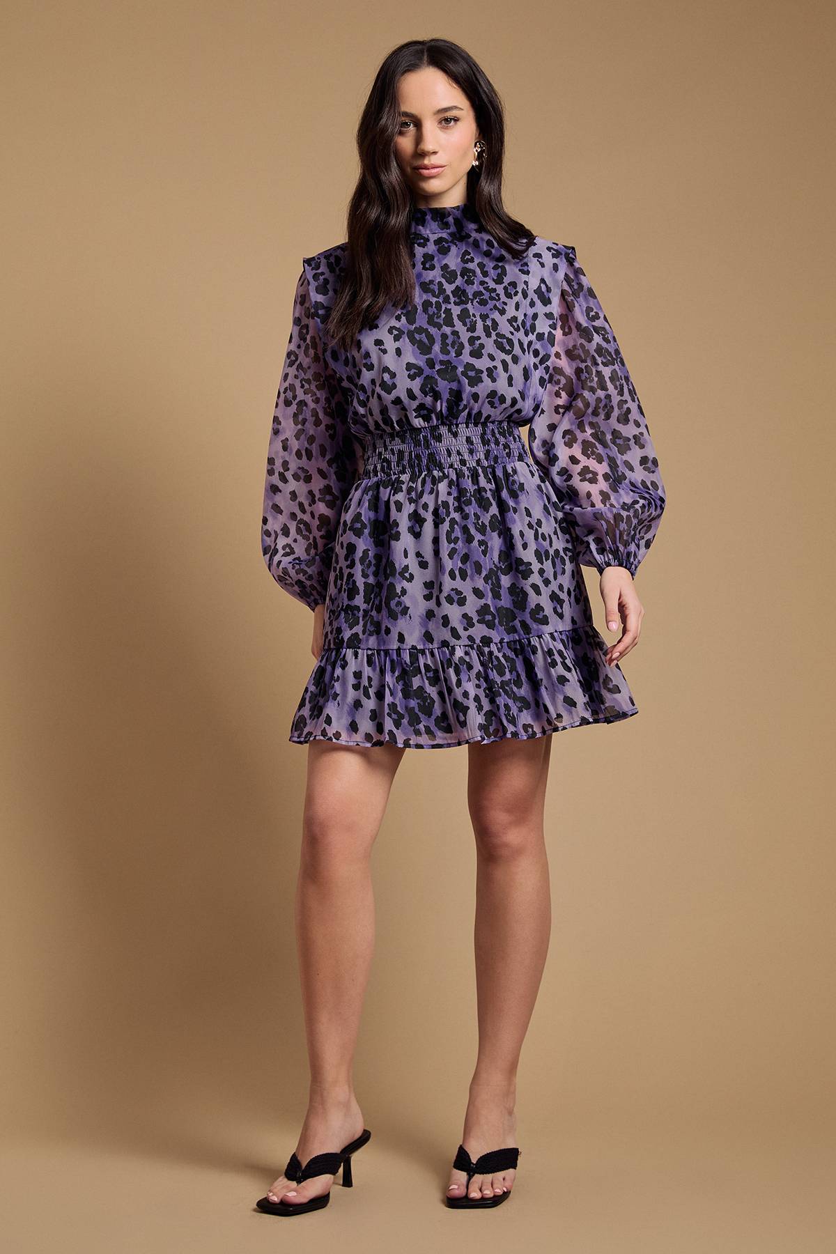 Oasis Robe Mini En Organza À Taille Froncée