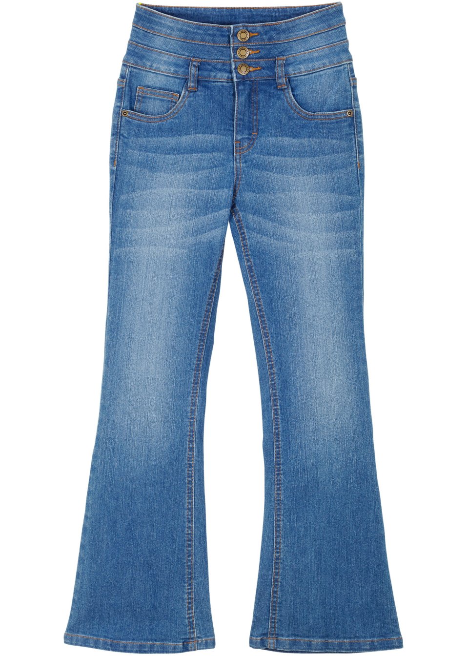 Jean taille haute fille, flared