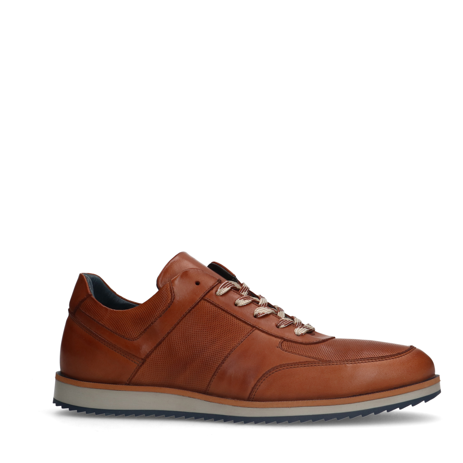 Cognac leren sneakers
