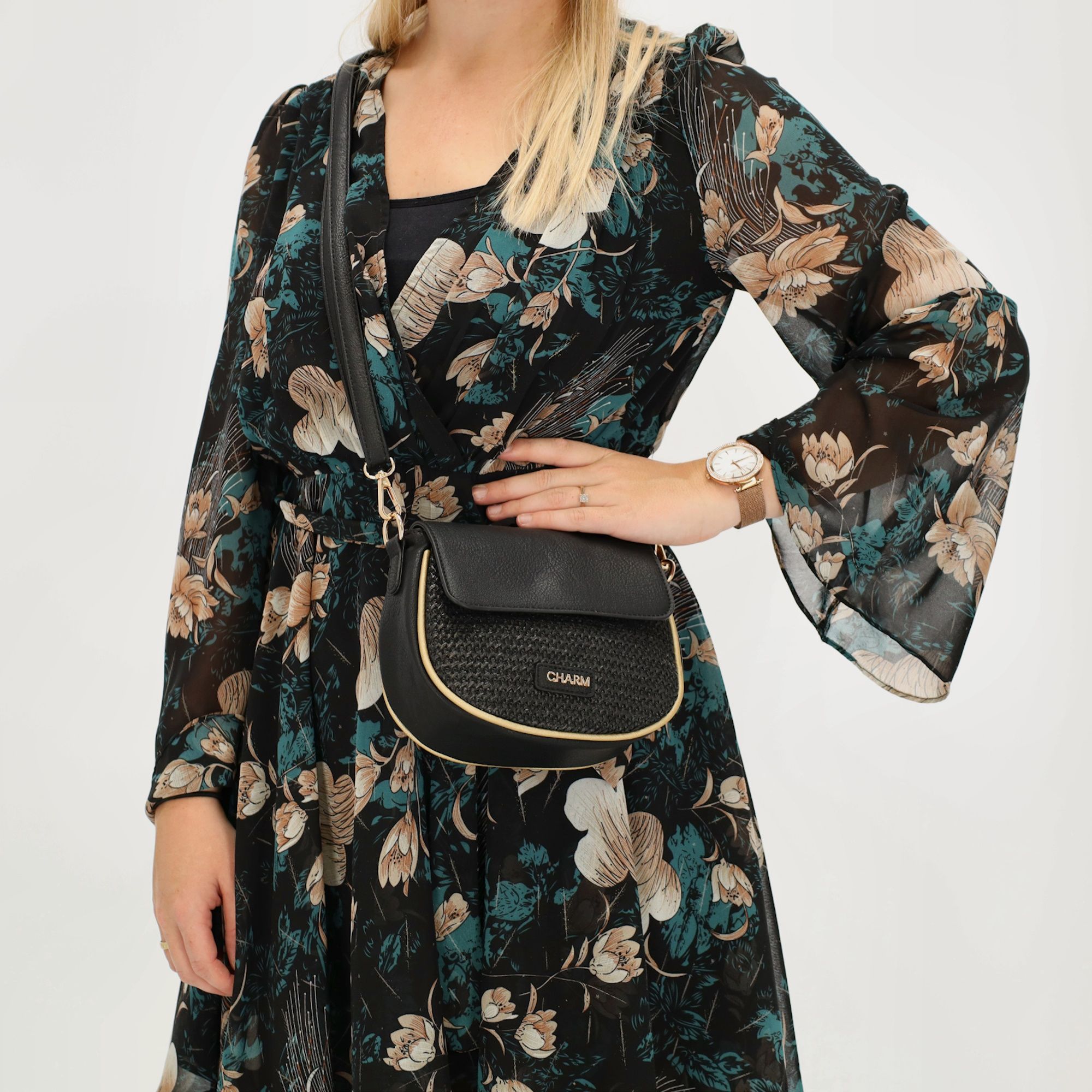 Charm London Endlebury Schoudertas Flap Black