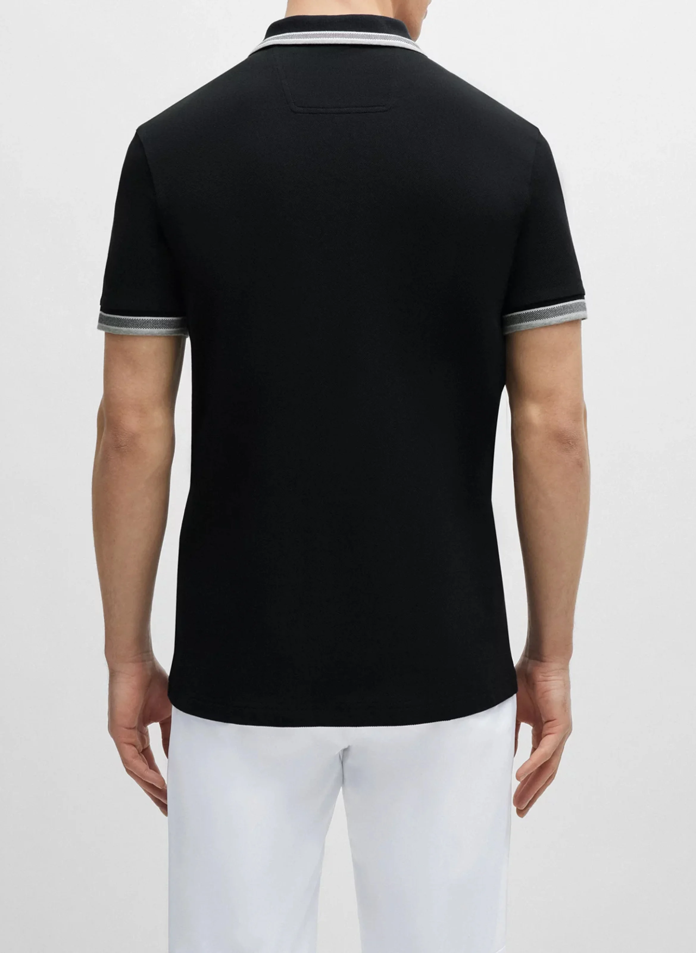 Polo regular fit en coton | Noir