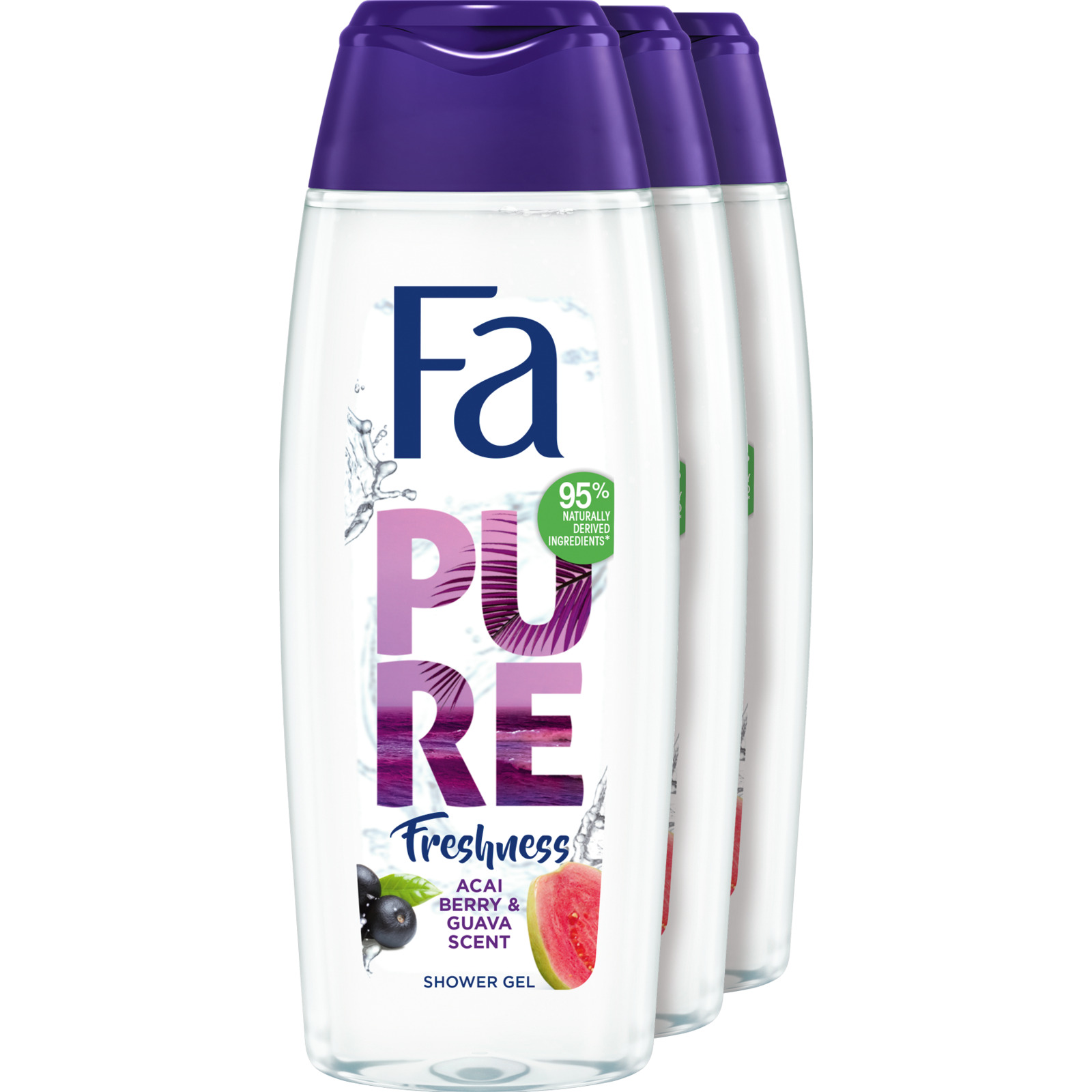 Fa Duschgel Pure Freshness Acai, Berry & Guava 3 x 250 ml