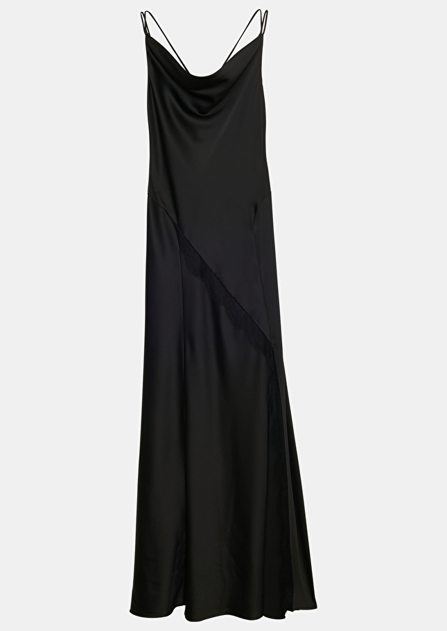 Robe Raellenoire en satin fluide