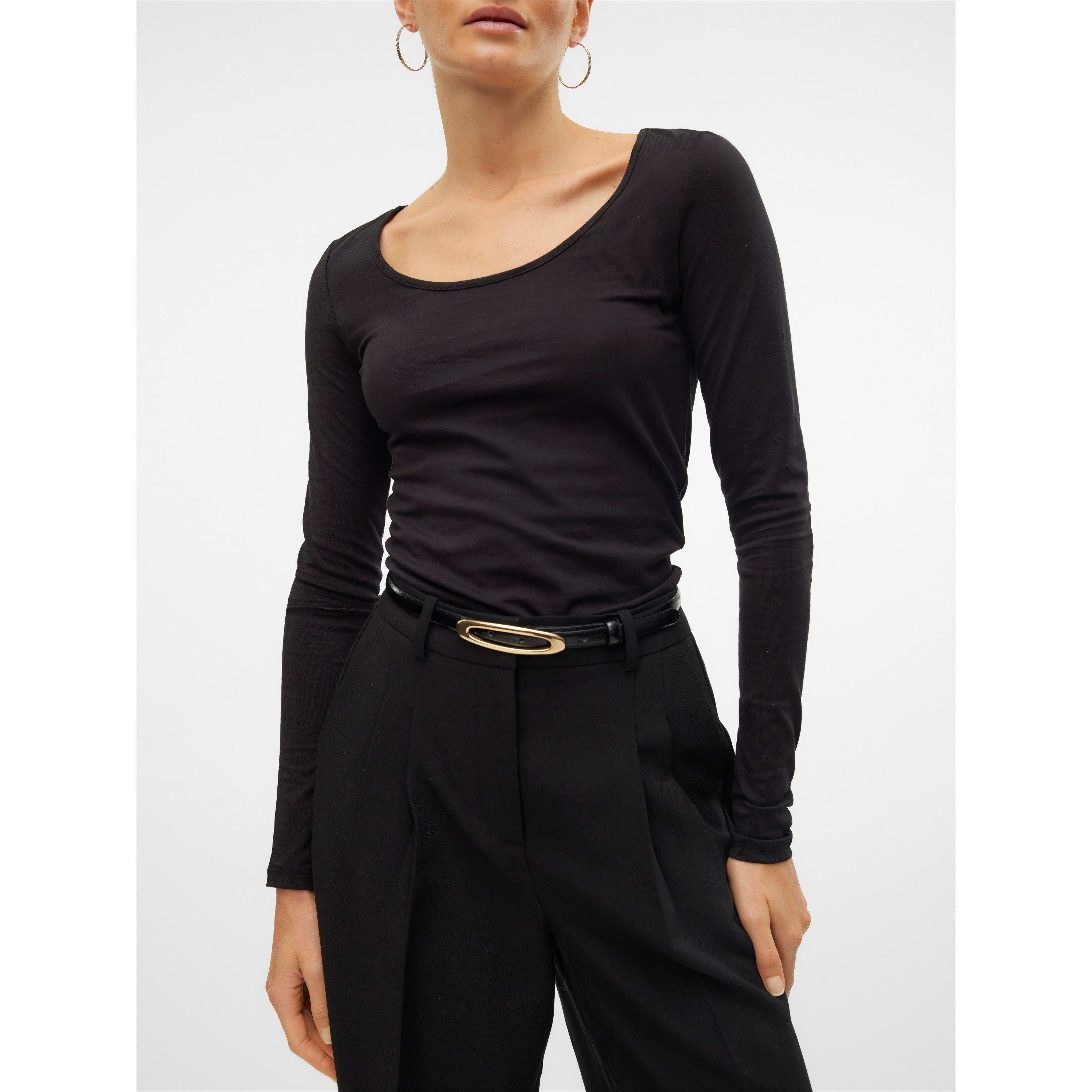 Vero Moda VM Maxi Long Sleeve U Neck T Shirt