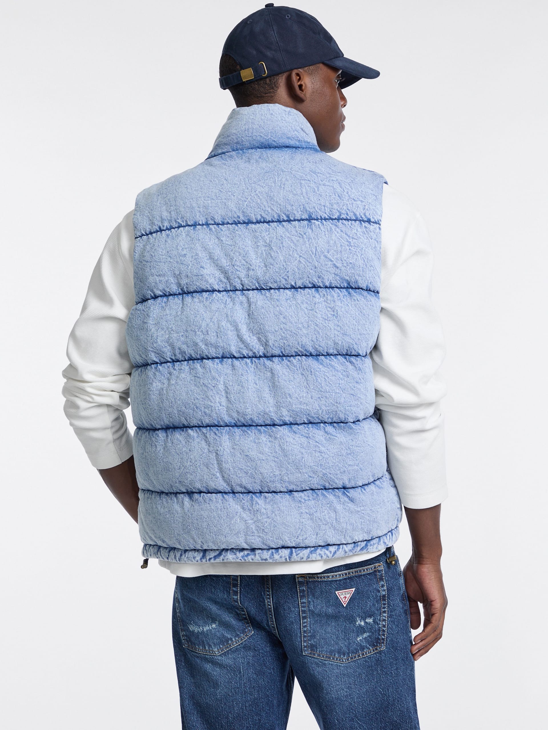 Colete acolchoado de jeans