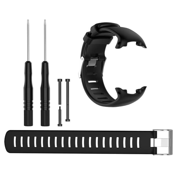 INF Klokkereim til Suunto D4 / D4i Novo med 2 forskjellige lengder Sort