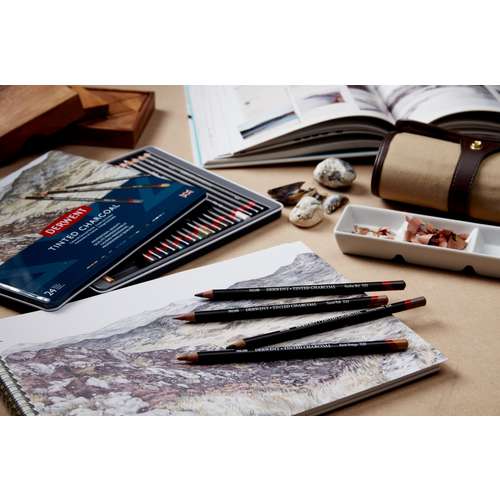 DERWENT Tinted Charcoal Kohlestifte-Sets