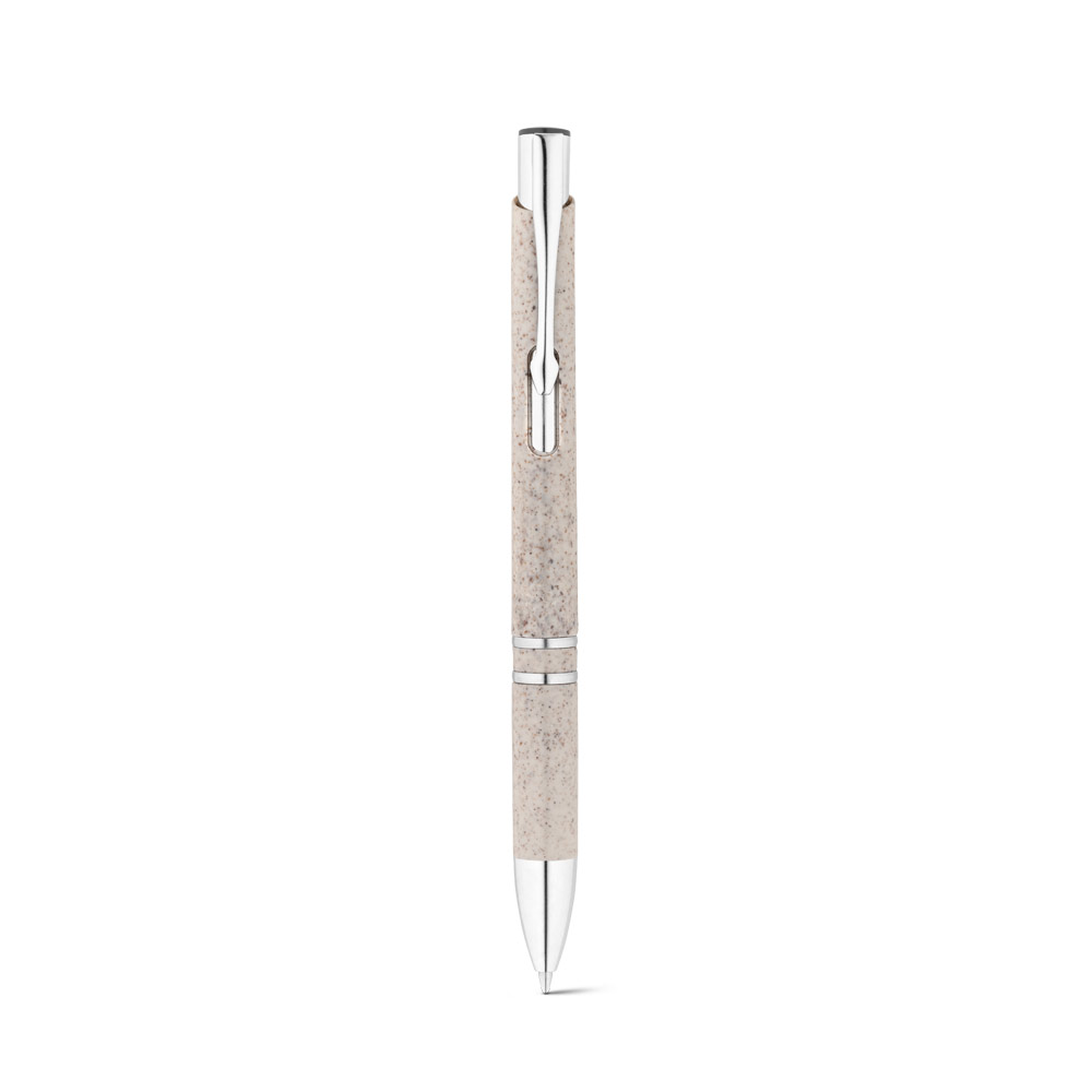 hi!dea 91771 - Stylo bille en paille de blé et ABS avec attache