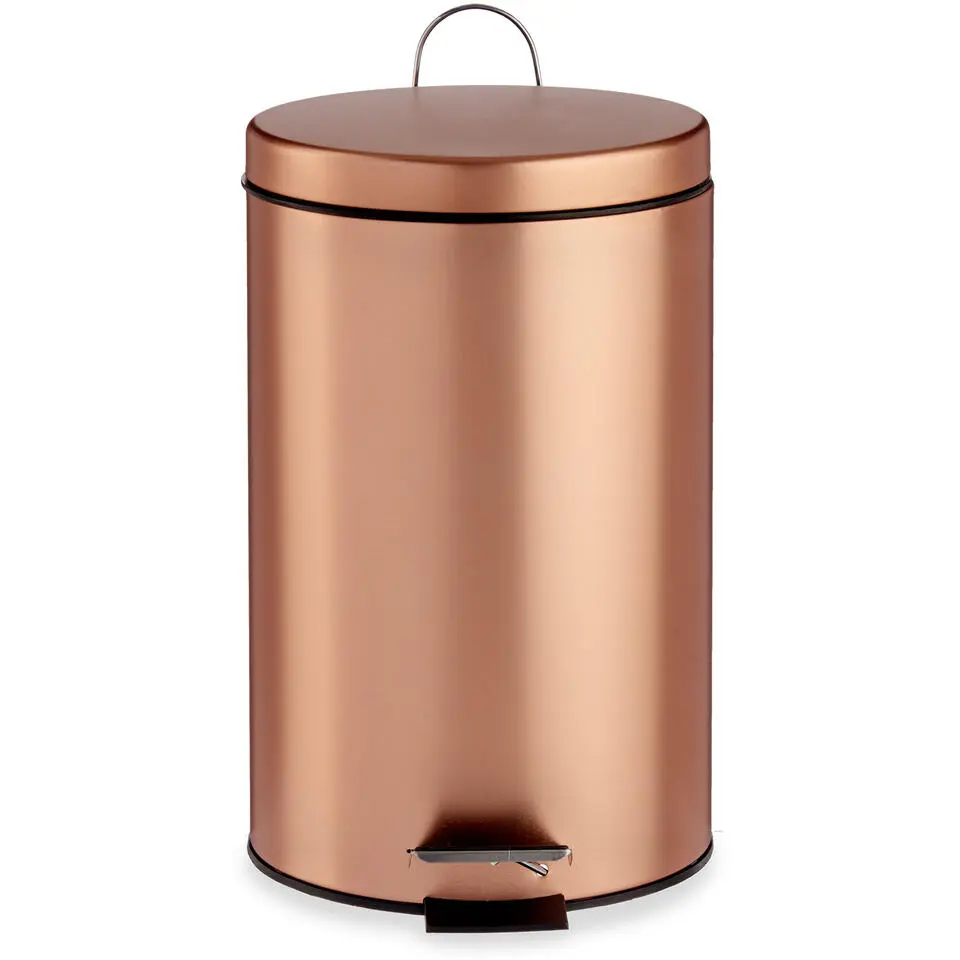 Berilo Pedaalemmer - koperkleurig - 7 l - 30 cm - metaal