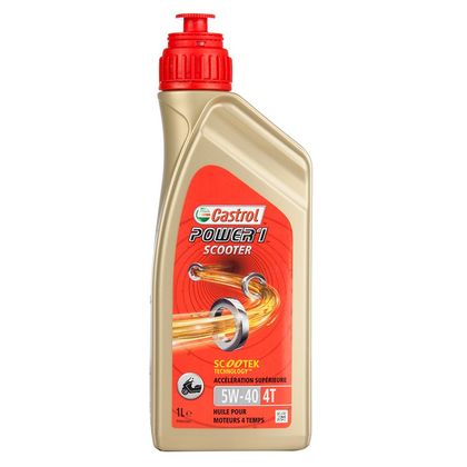 Huile moteur Castrol POWER 1 SCOOTER 4T 5W40 (1 litre) Universel
