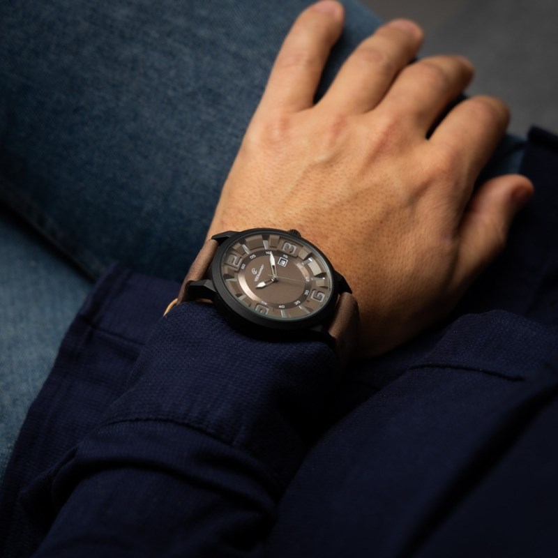 Montre Homme CHTIME bracelet Cuir Marron