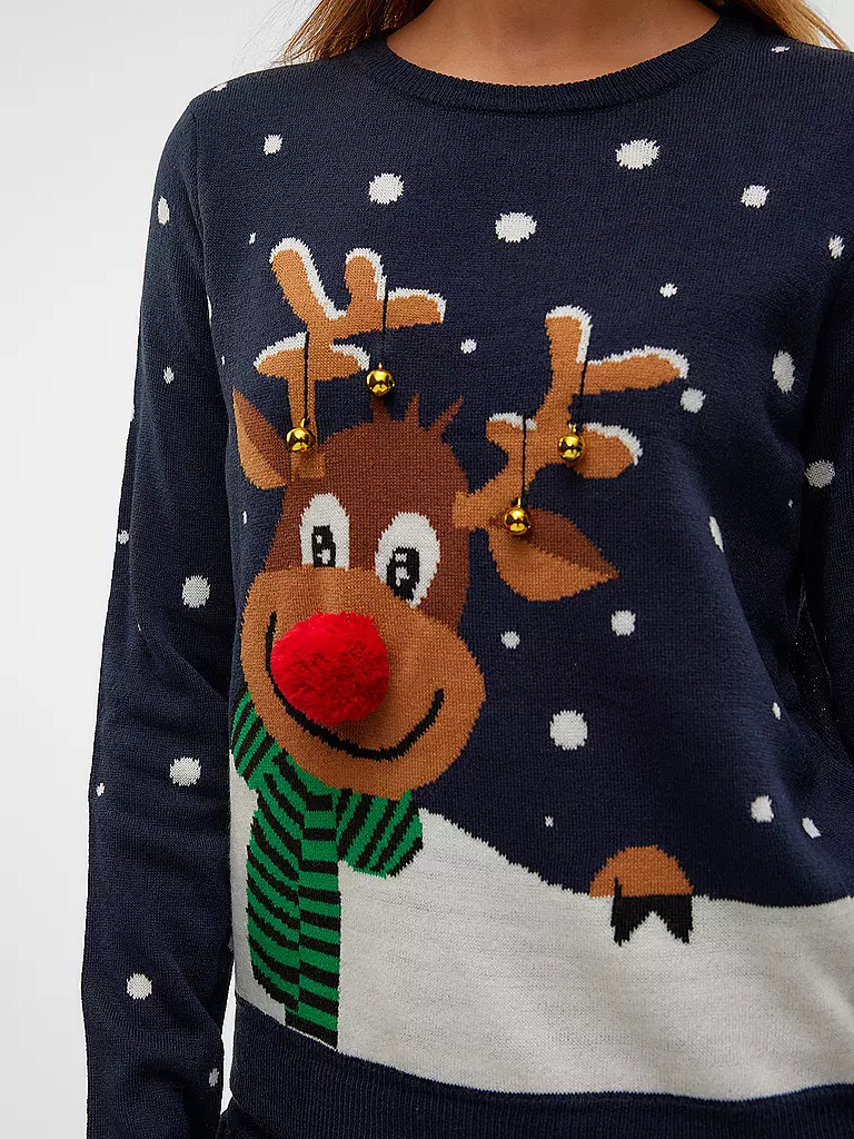 VERO MODA Pullover  VMSNOWY DEER dunkelblau