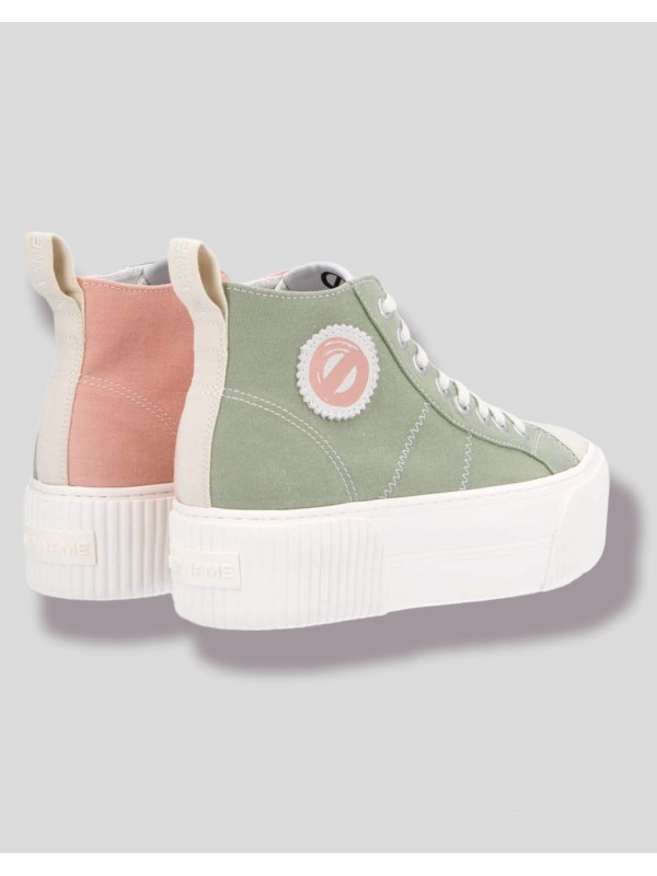 No Name - IRON MID Soft Canvas Bambou/Salmon